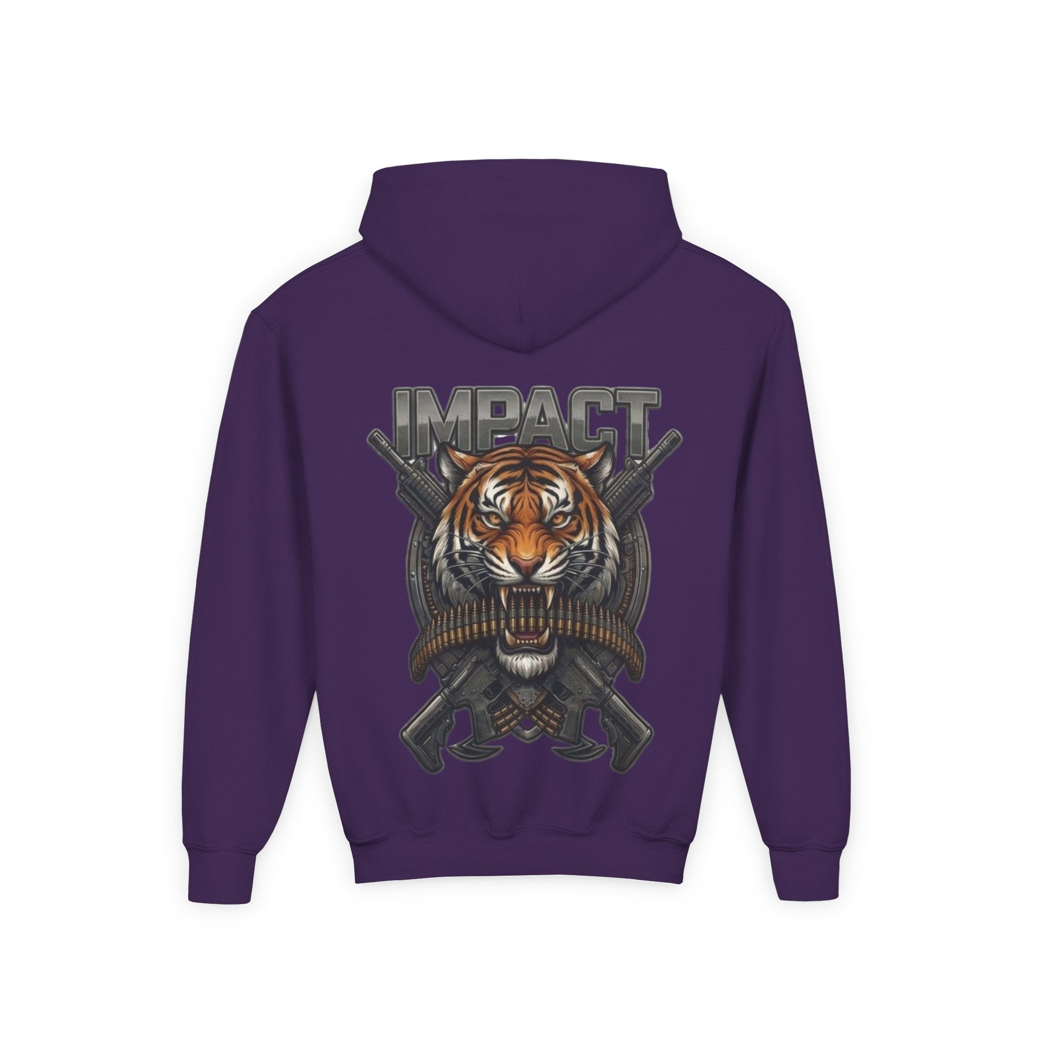 Impact Tiger Hoodie — Youth Graphic Hooded Sweatshirt