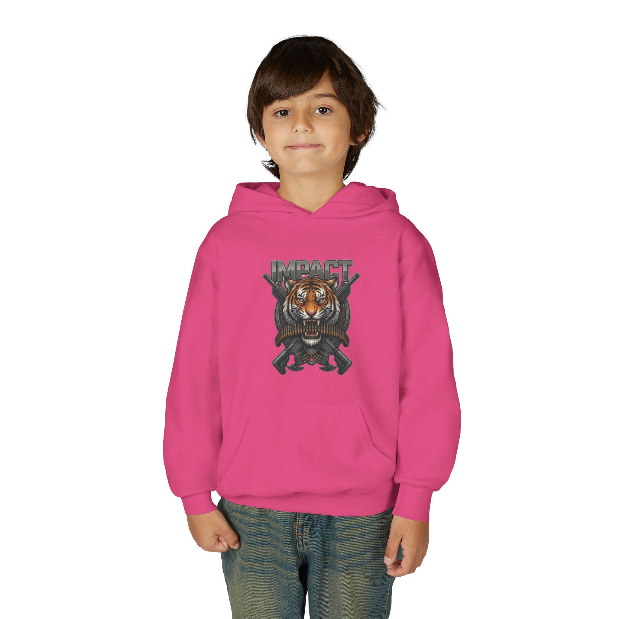 Impact Tiger Hoodie — Youth Graphic Hooded Sweatshirt