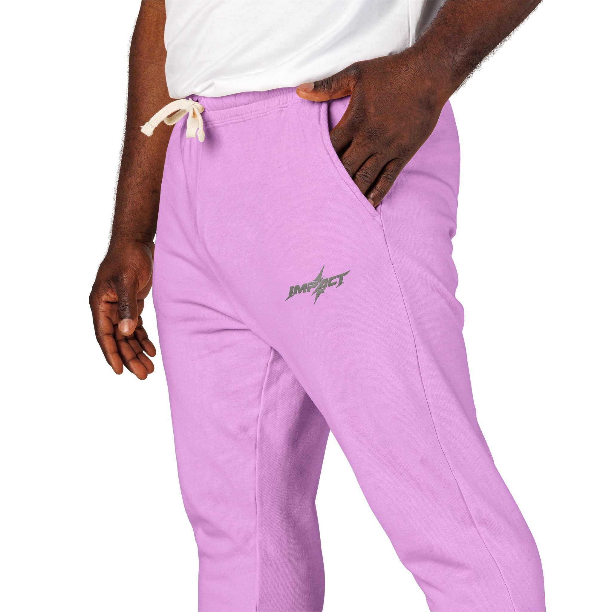 Fleece Sweatpants — Minimal Embroidered Pocket Joggers 100% COTTON