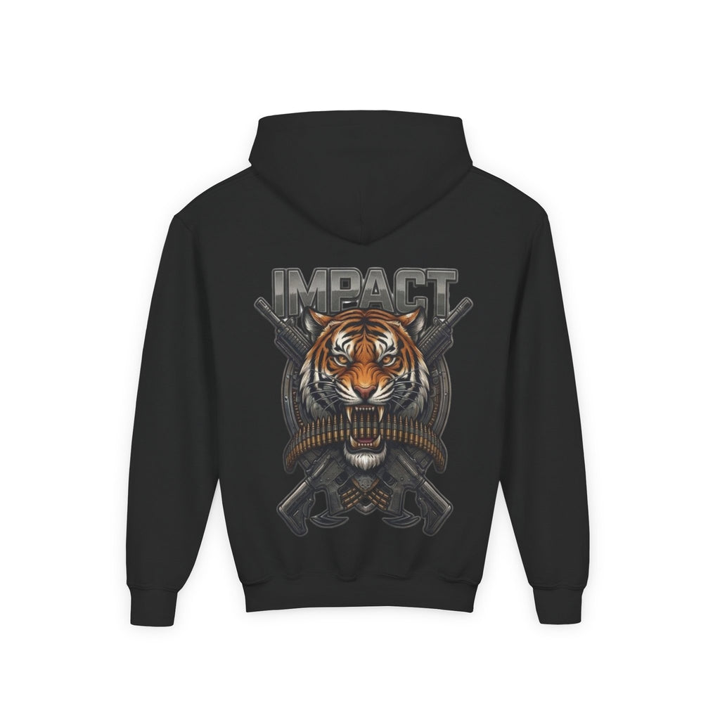 Impact Tiger Hoodie — Youth Graphic Hooded Sweatshirt