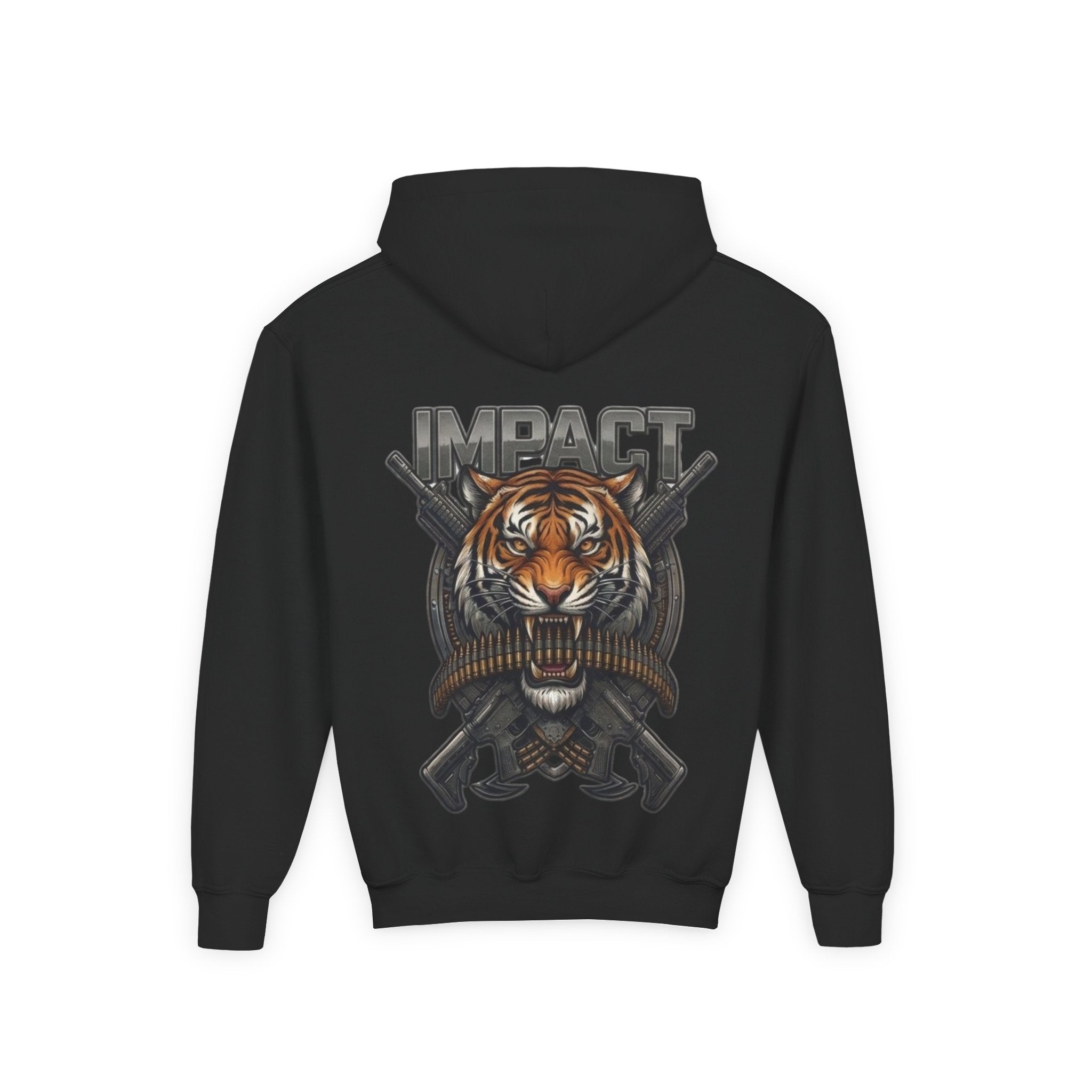 Impact Tiger Hoodie — Youth Graphic Hooded Sweatshirt