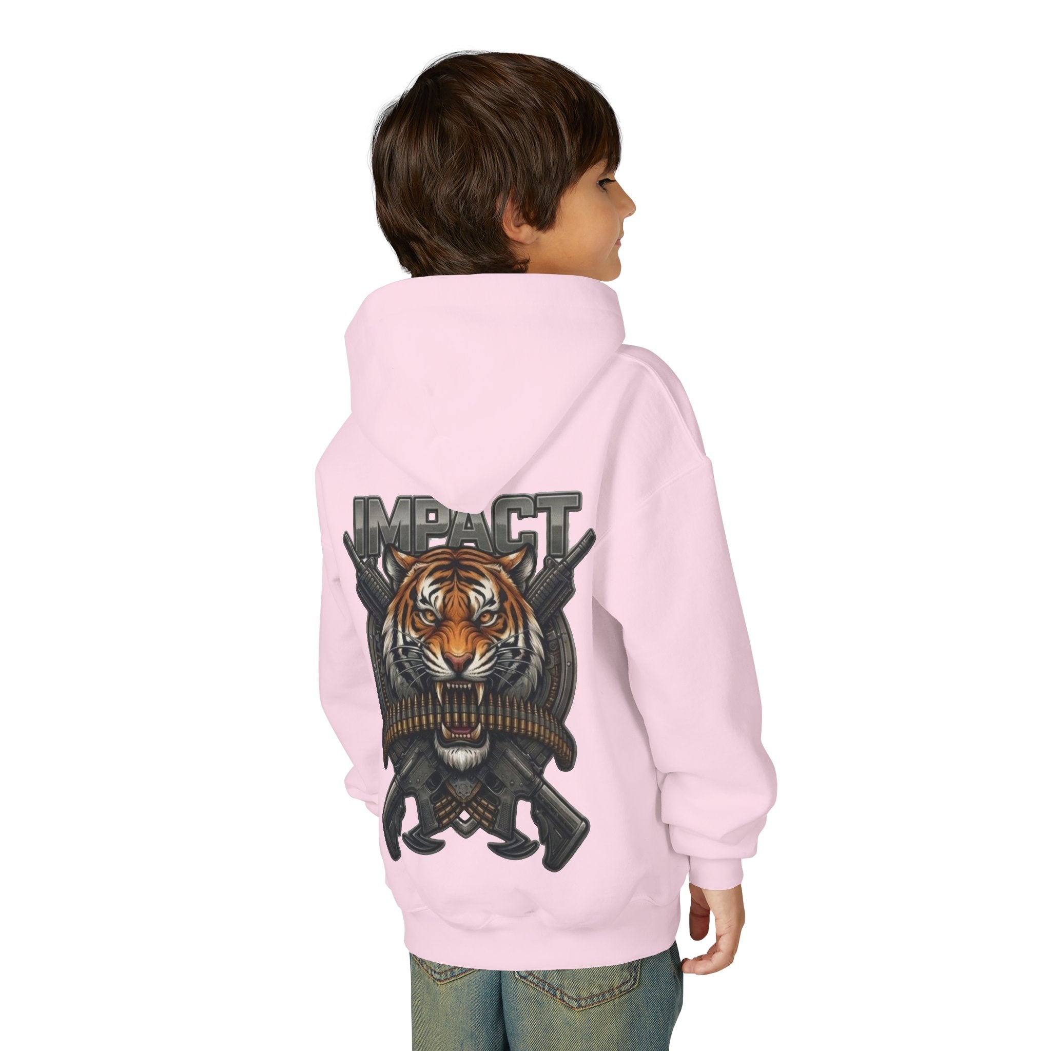 Impact Tiger Hoodie — Youth Graphic Hooded Sweatshirt