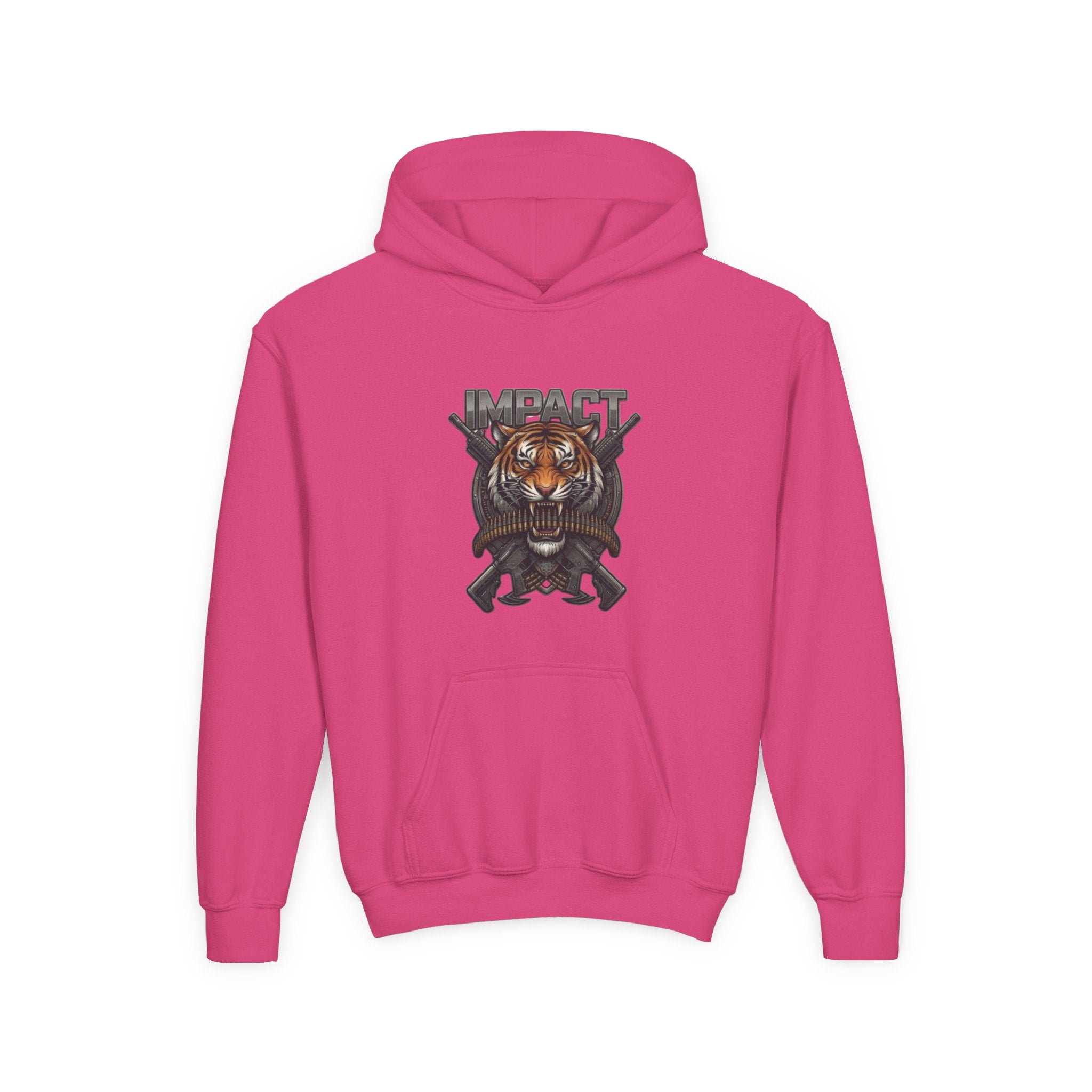 Impact Tiger Hoodie — Youth Graphic Hooded Sweatshirt