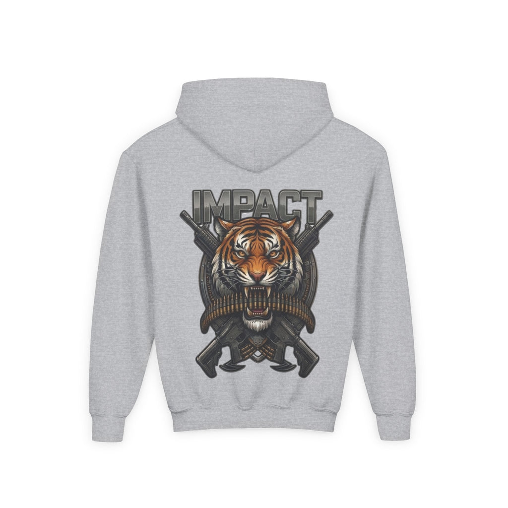 Impact Tiger Hoodie — Youth Graphic Hooded Sweatshirt