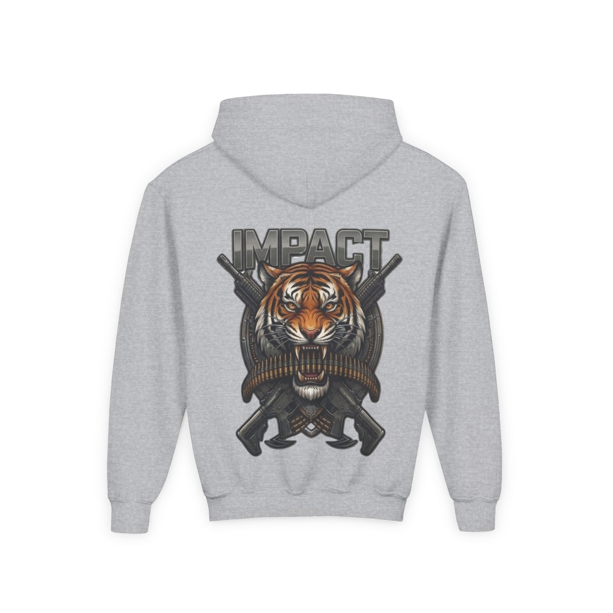 Impact Tiger Hoodie — Youth Graphic Hooded Sweatshirt