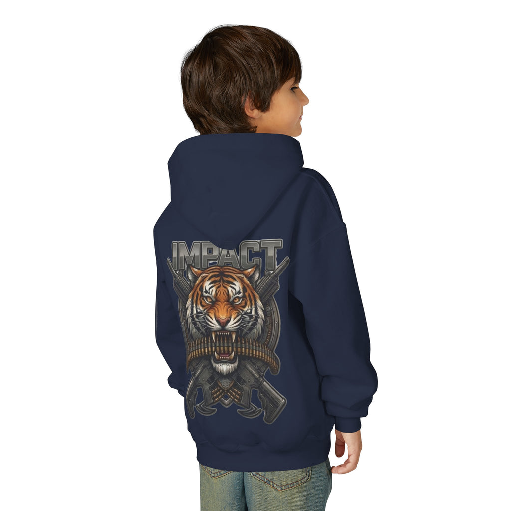 Impact Tiger Hoodie — Youth Graphic Hooded Sweatshirt
