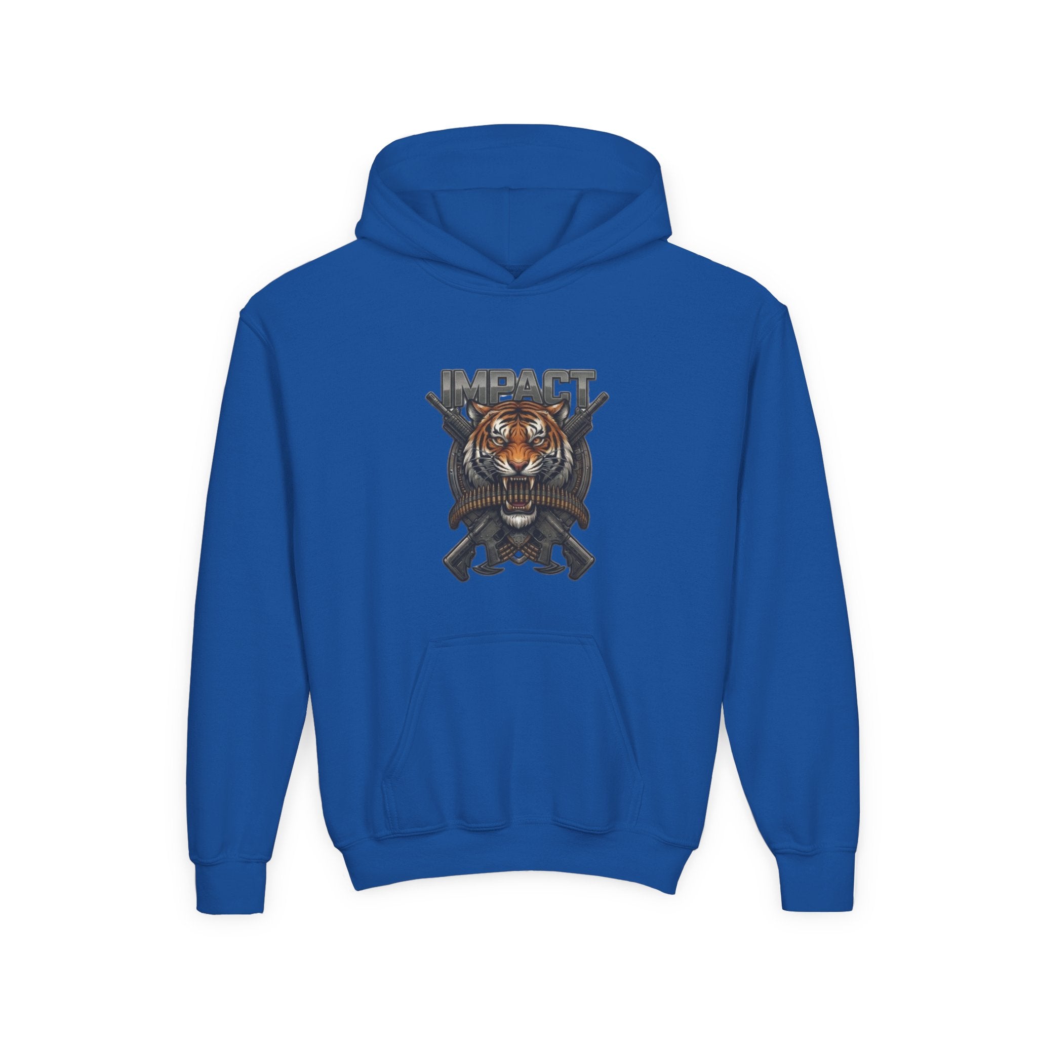 Impact Tiger Hoodie — Youth Graphic Hooded Sweatshirt