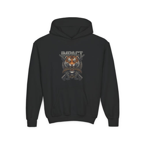 Impact Tiger Hoodie — Youth Graphic Hooded Sweatshirt