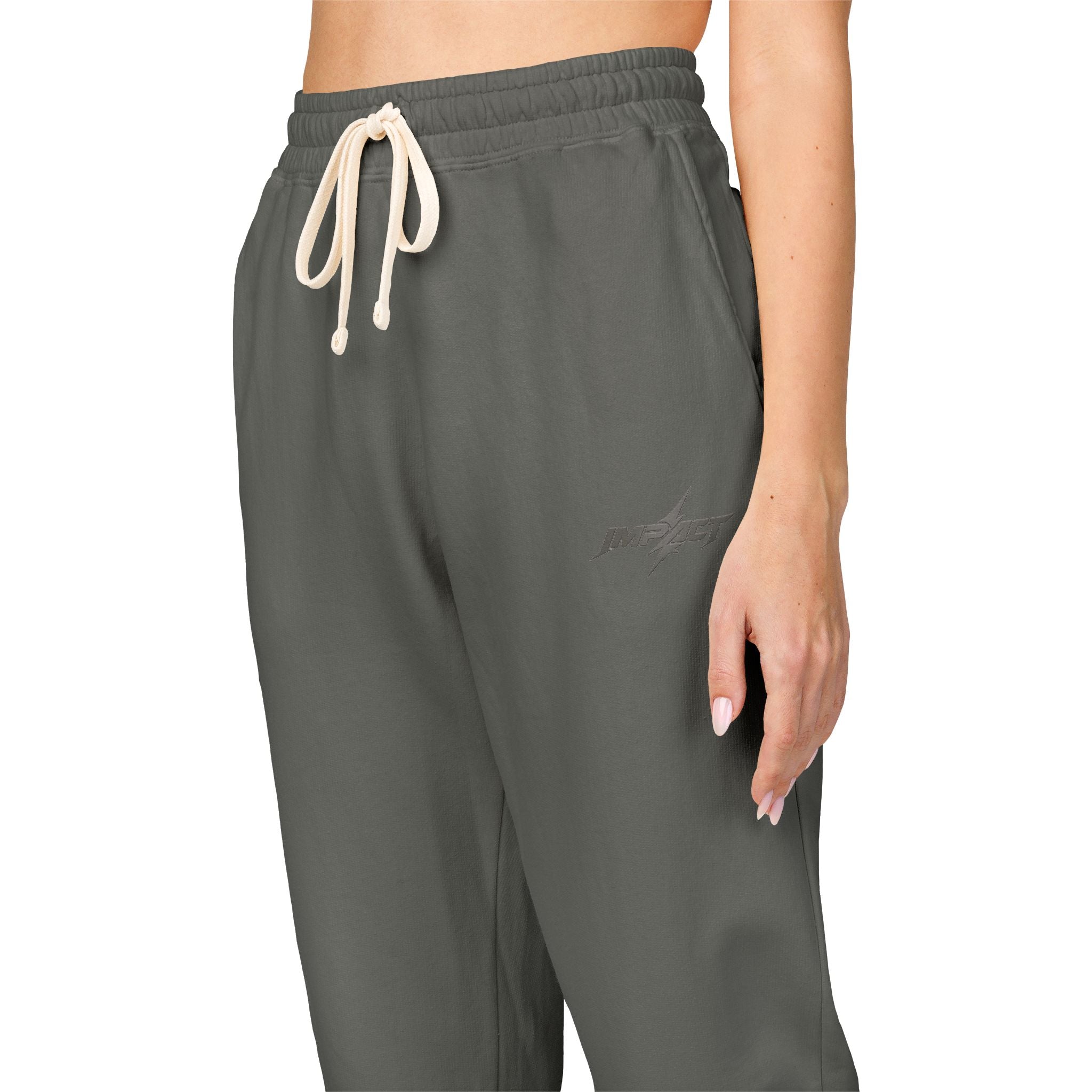 Fleece Sweatpants — Minimal Embroidered Pocket Joggers 100% COTTON