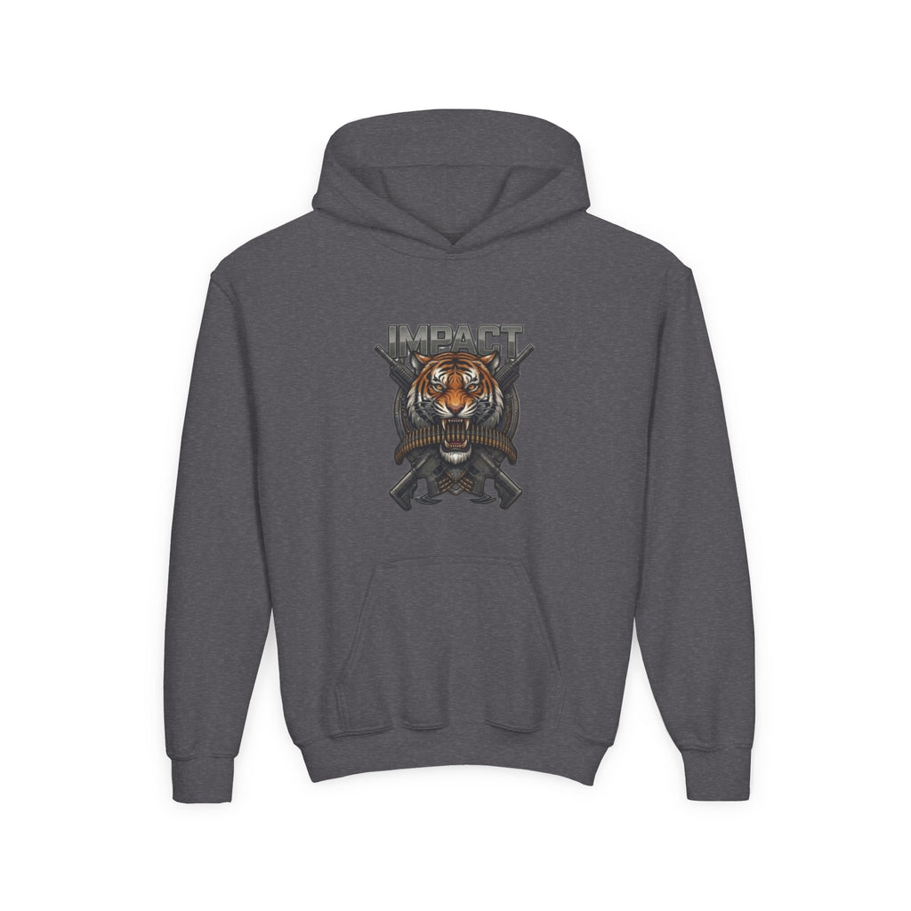 Impact Tiger Hoodie — Youth Graphic Hooded Sweatshirt