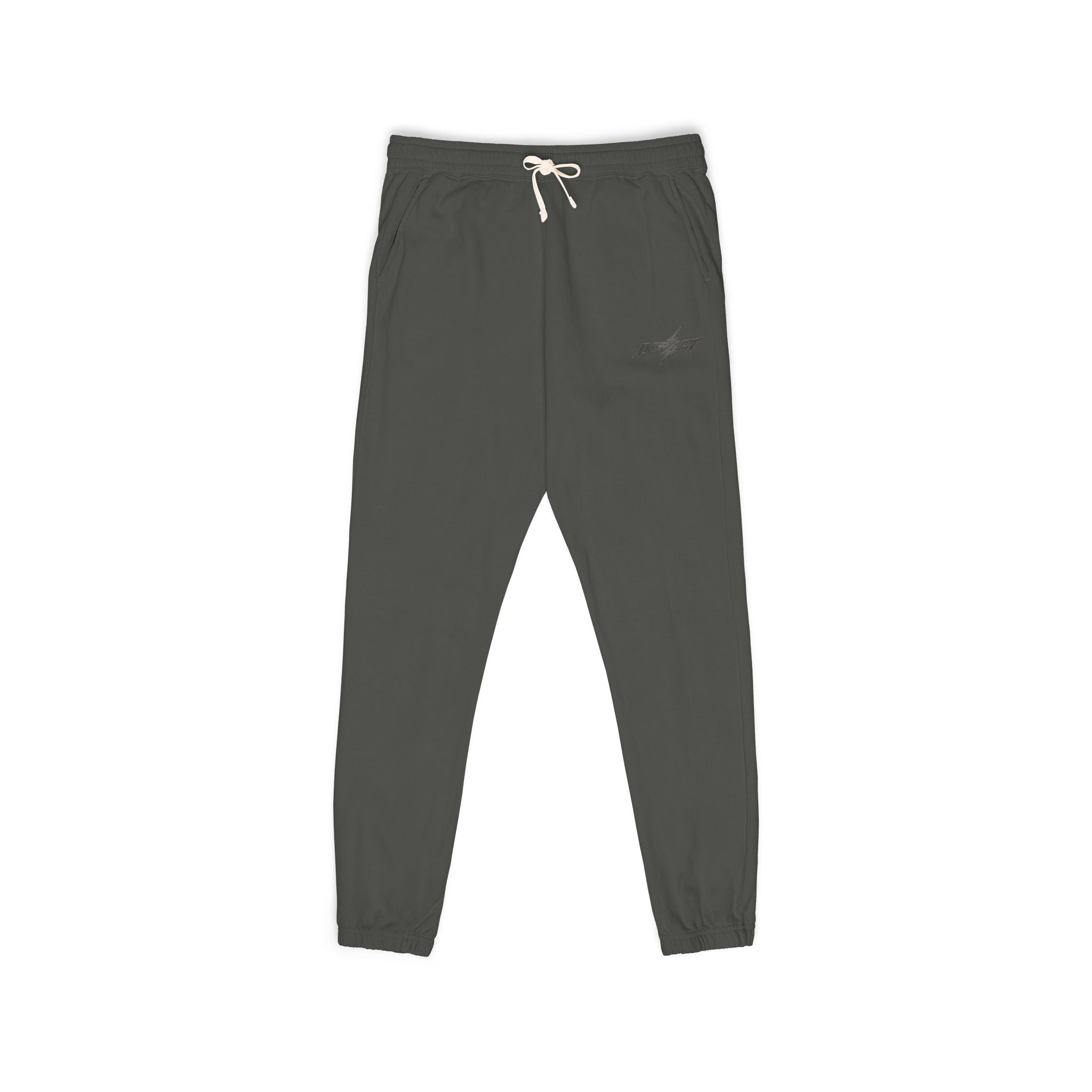 Fleece Sweatpants — Minimal Embroidered Pocket Joggers 100% COTTON