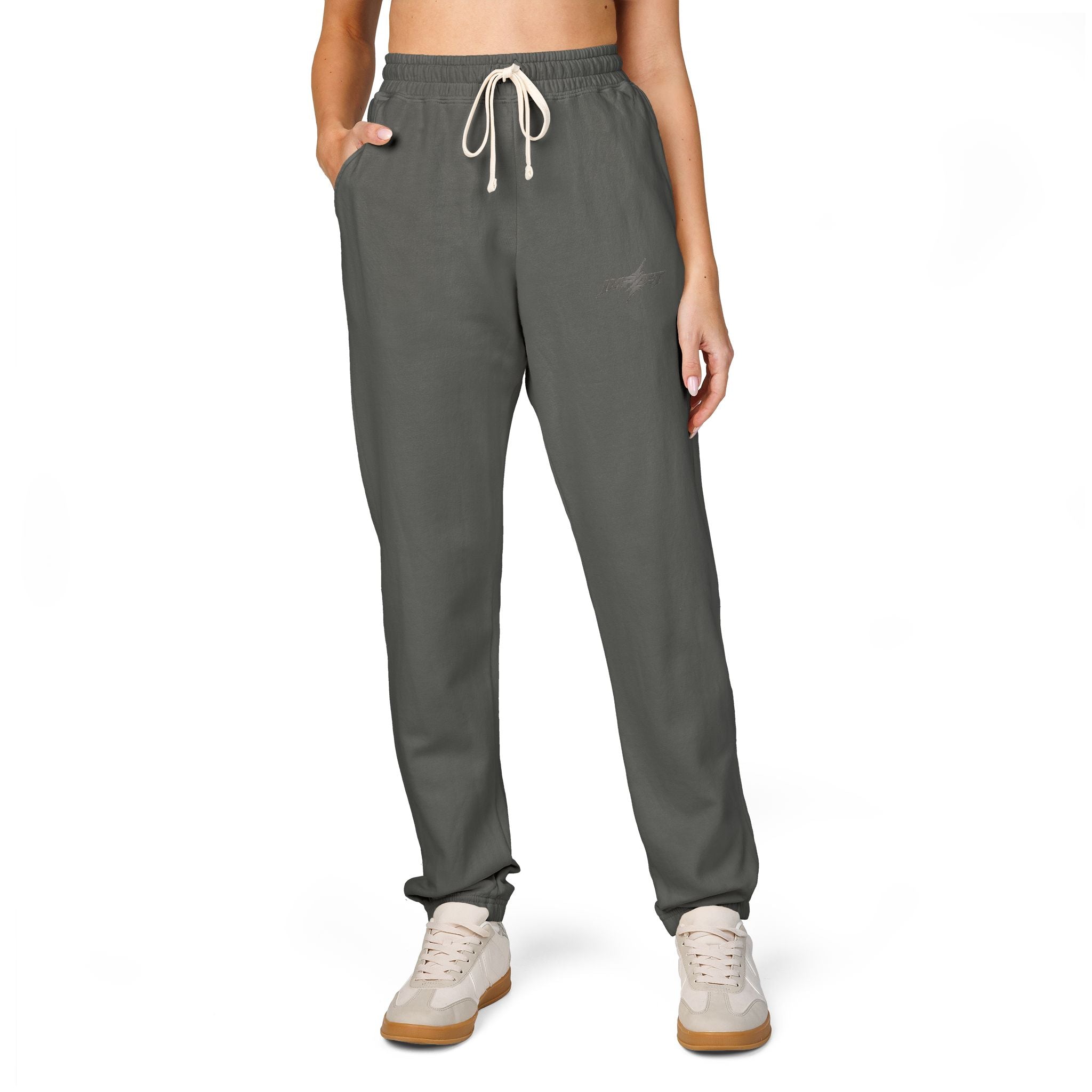 Fleece Sweatpants — Minimal Embroidered Pocket Joggers 100% COTTON