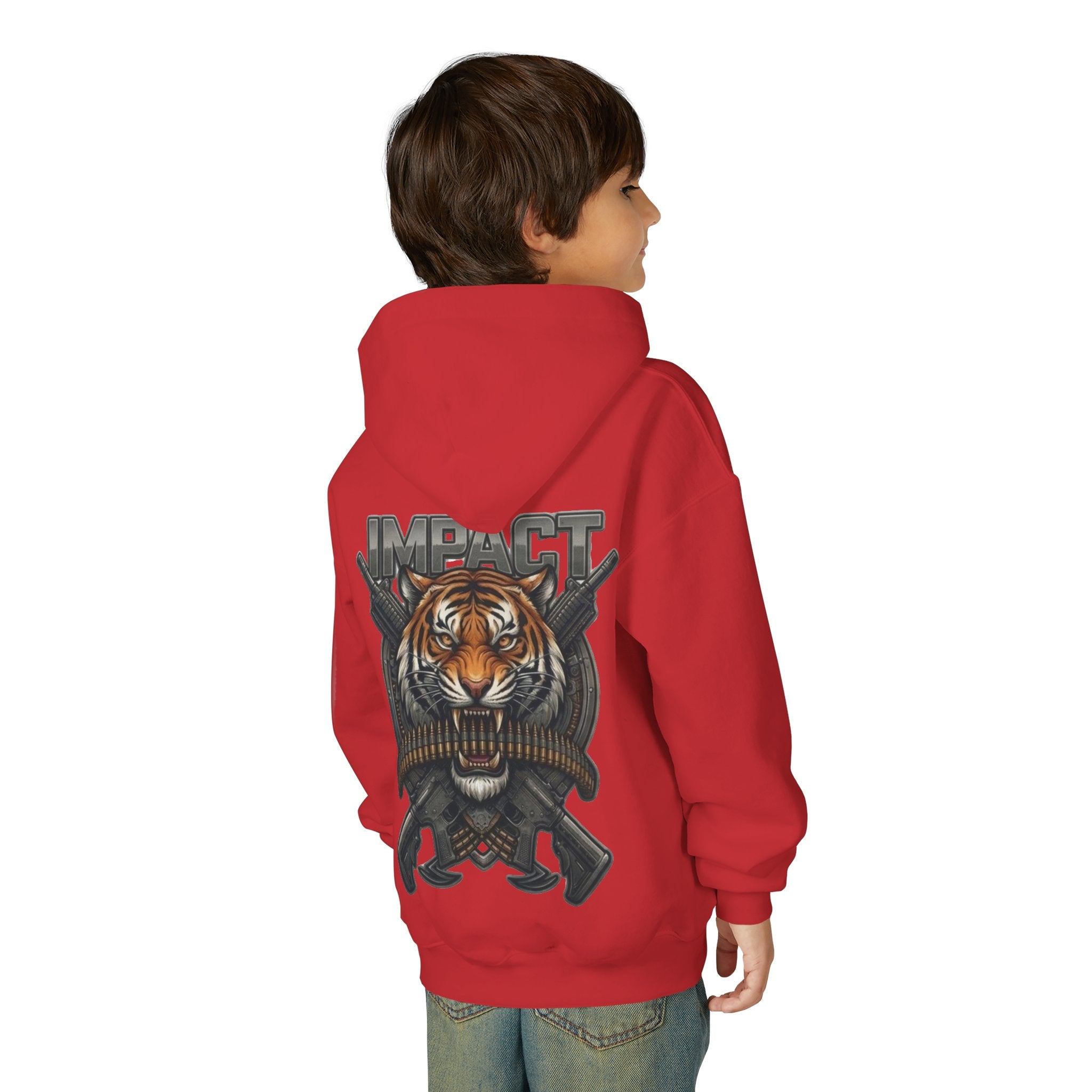 Impact Tiger Hoodie — Youth Graphic Hooded Sweatshirt