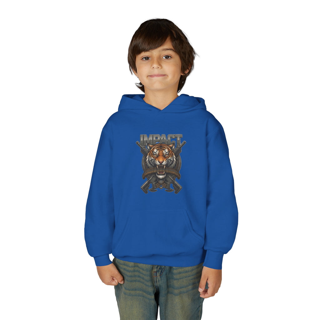 Impact Tiger Hoodie — Youth Graphic Hooded Sweatshirt