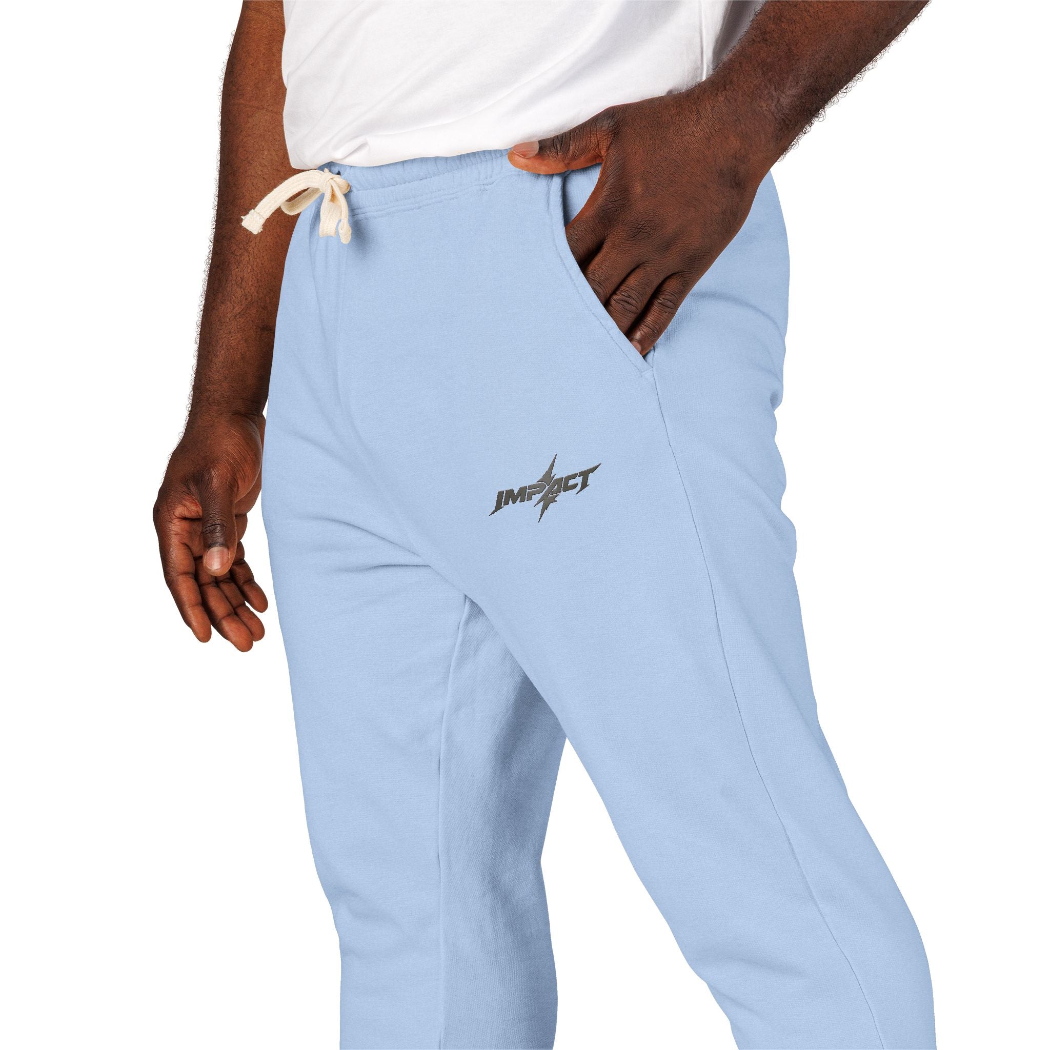 Fleece Sweatpants — Minimal Embroidered Pocket Joggers 100% COTTON