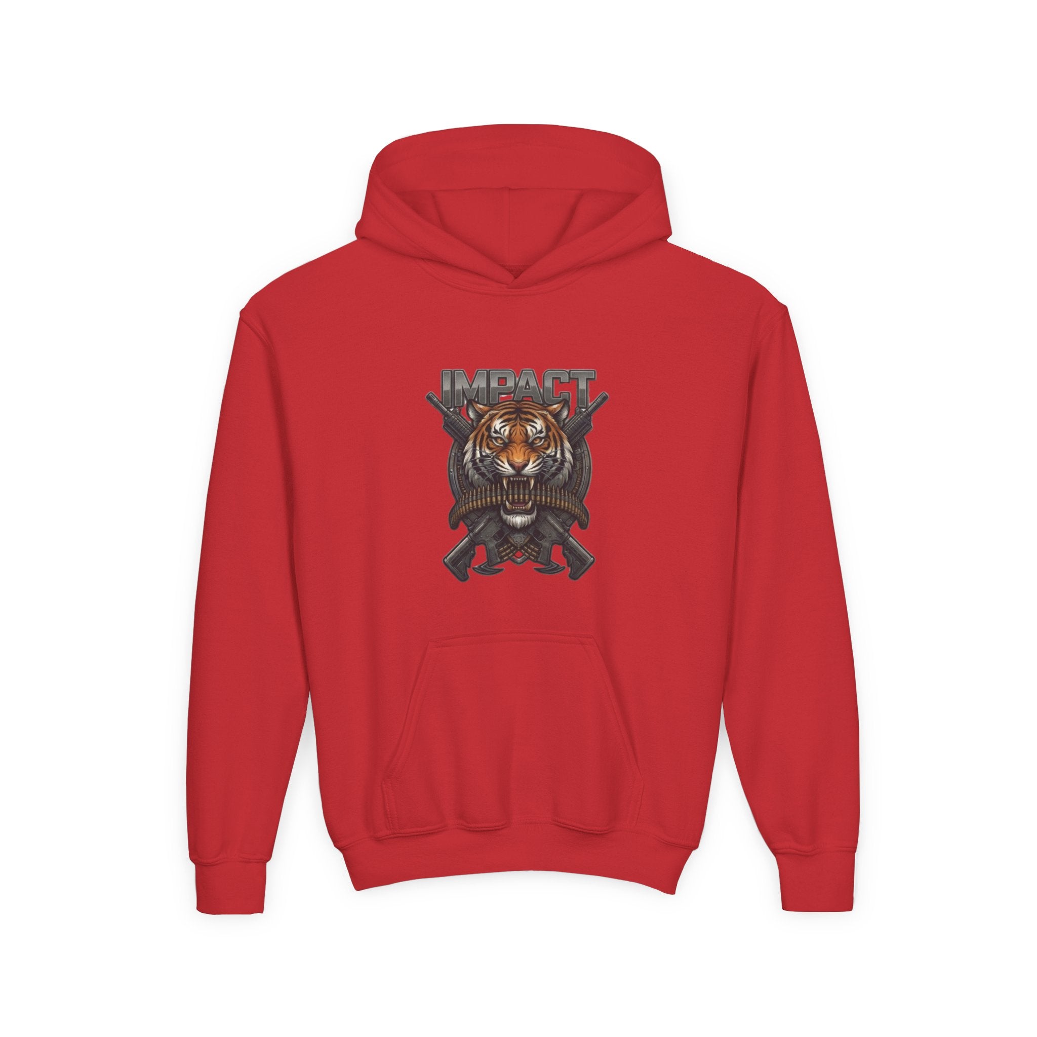 Impact Tiger Hoodie — Youth Graphic Hooded Sweatshirt