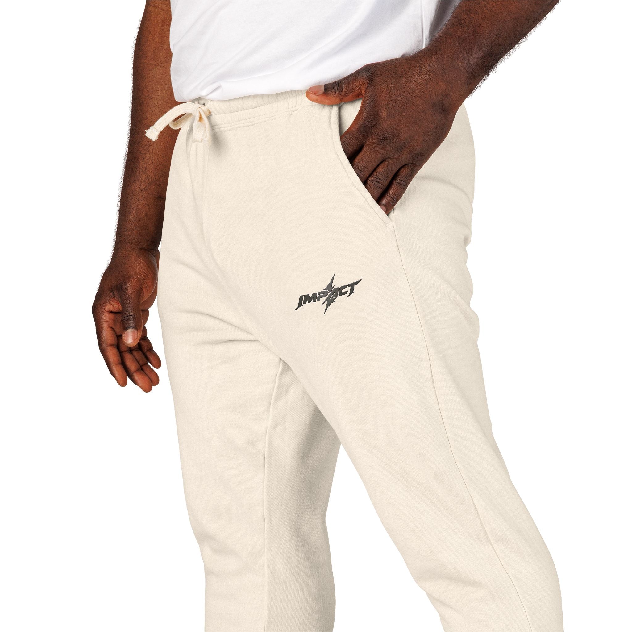 Fleece Sweatpants — Minimal Embroidered Pocket Joggers 100% COTTON
