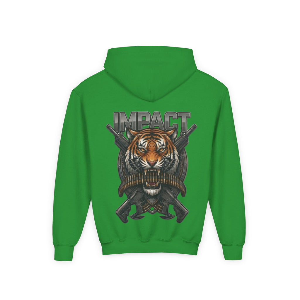 Impact Tiger Hoodie — Youth Graphic Hooded Sweatshirt