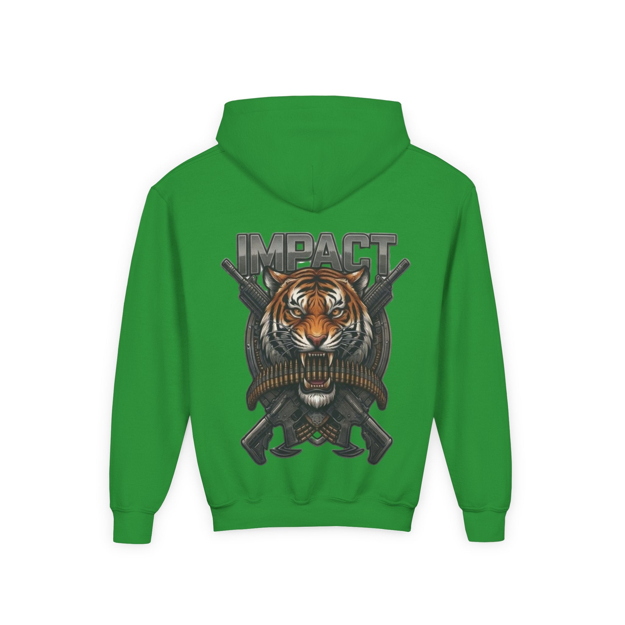 Impact Tiger Hoodie — Youth Graphic Hooded Sweatshirt