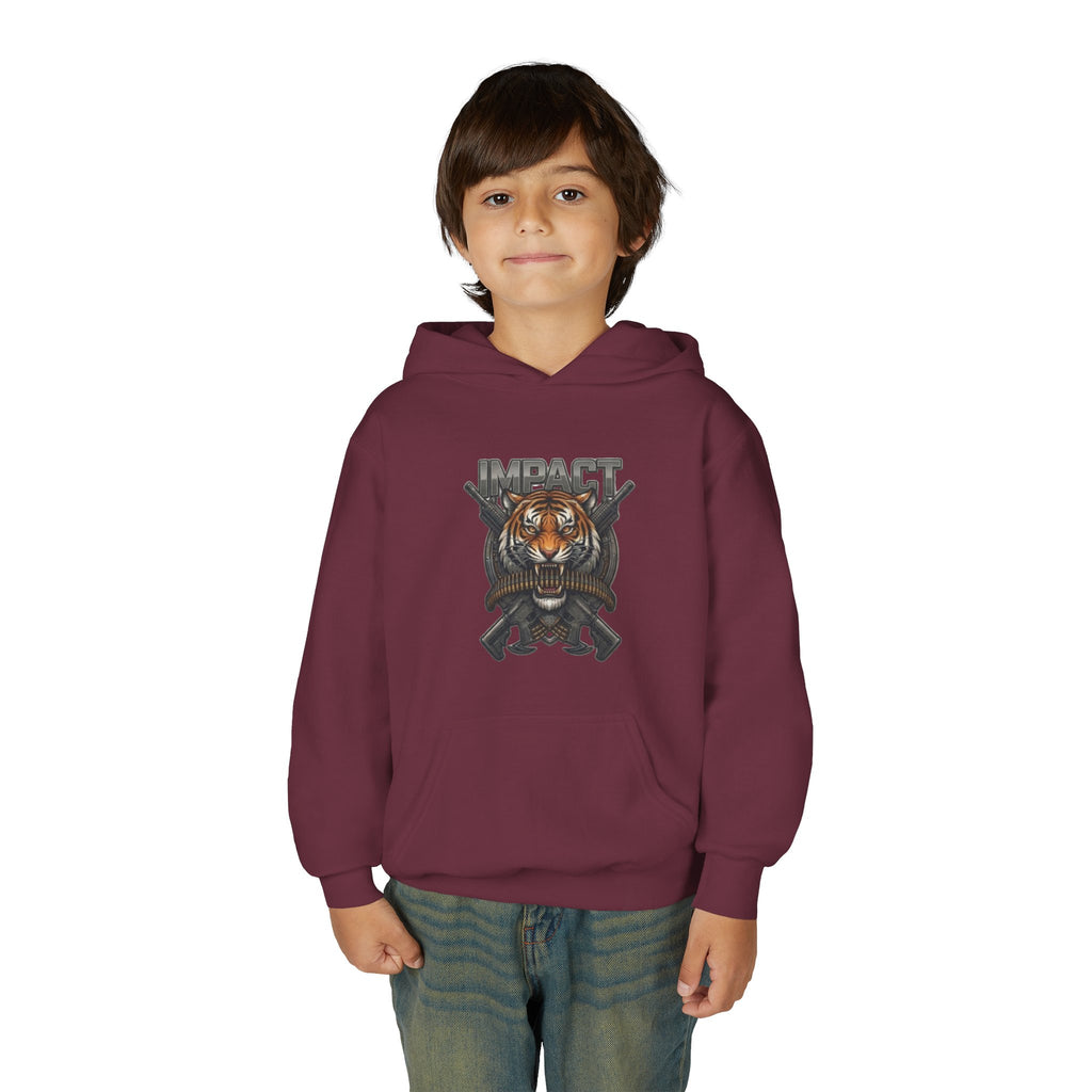Impact Tiger Hoodie — Youth Graphic Hooded Sweatshirt