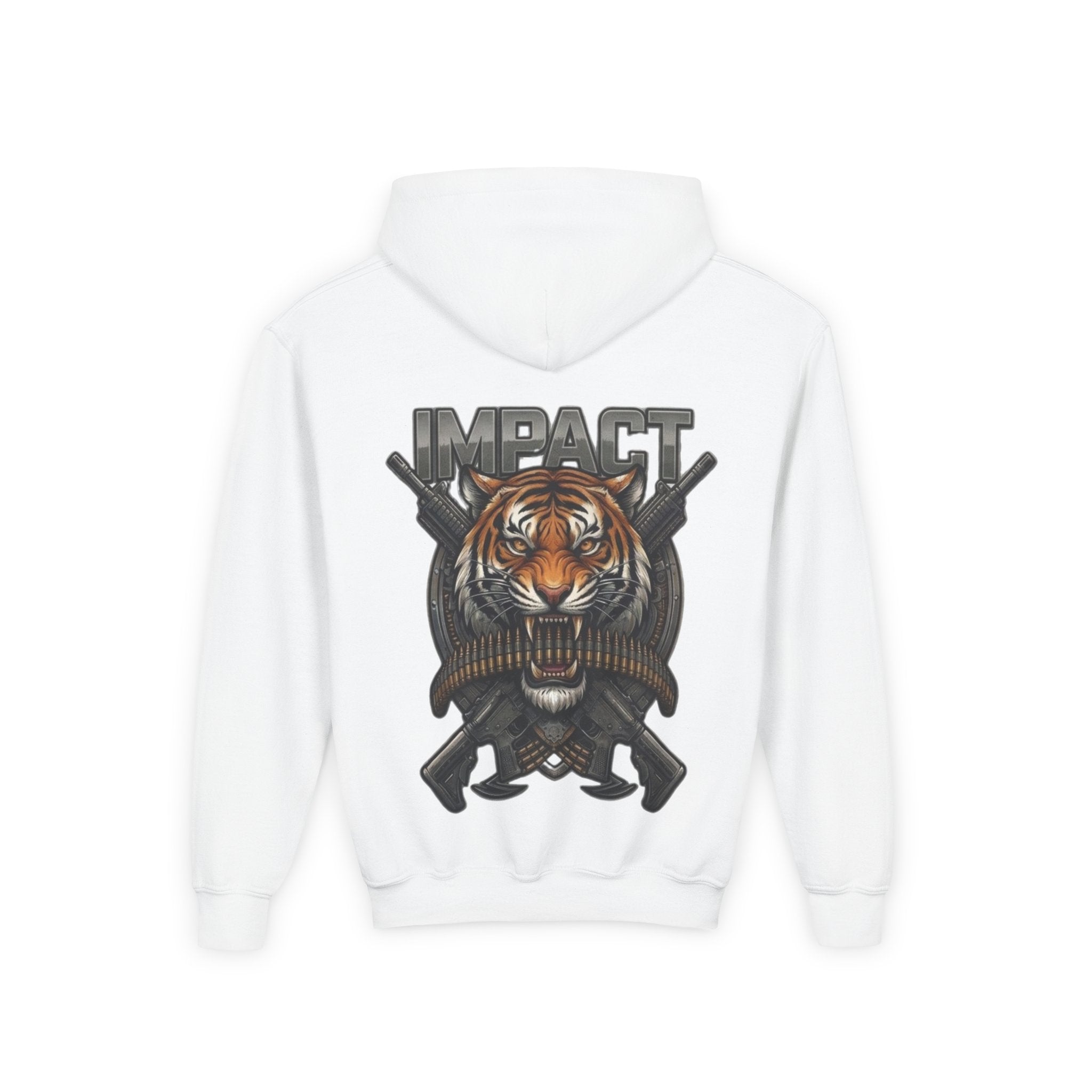 Impact Tiger Hoodie — Youth Graphic Hooded Sweatshirt