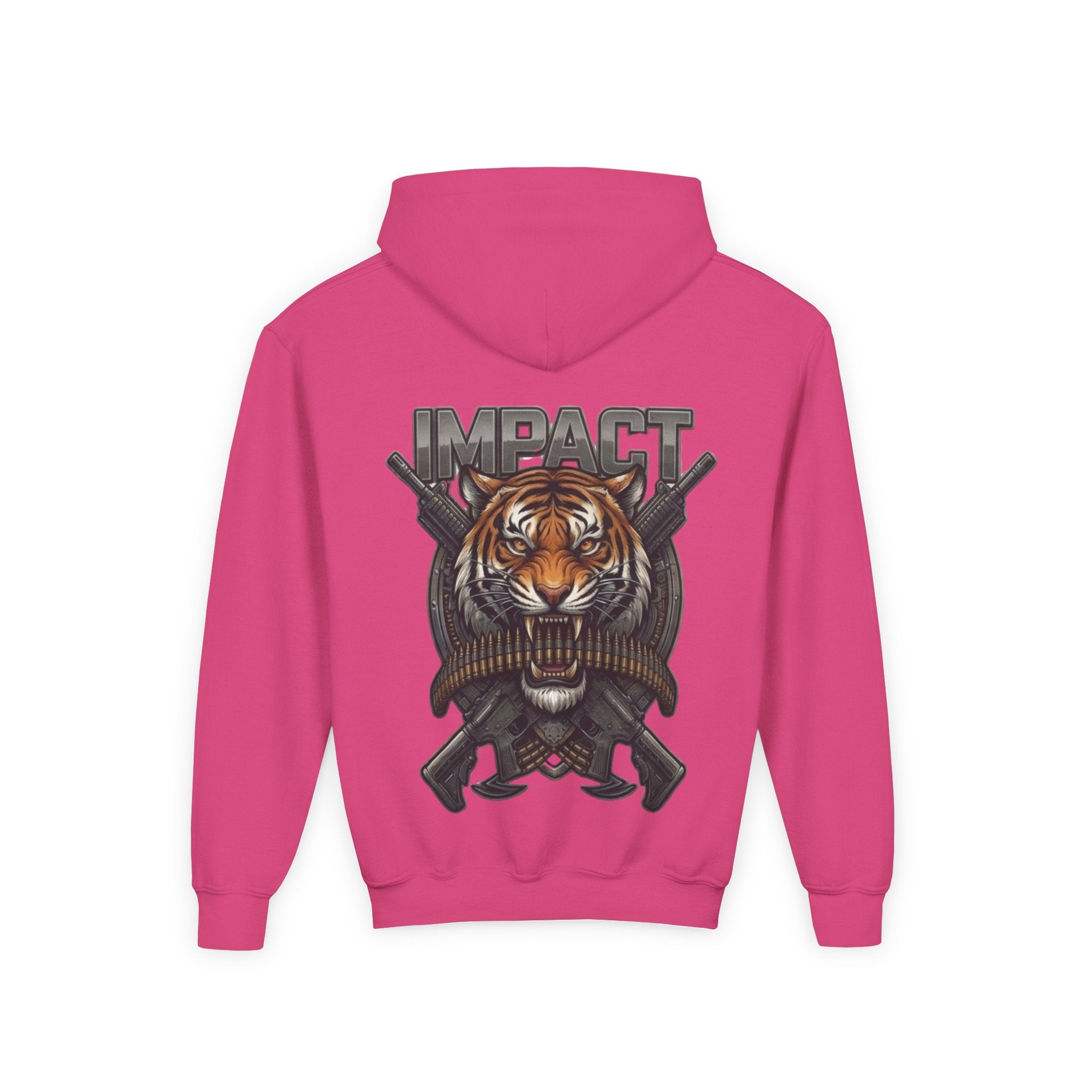 Impact Tiger Hoodie — Youth Graphic Hooded Sweatshirt