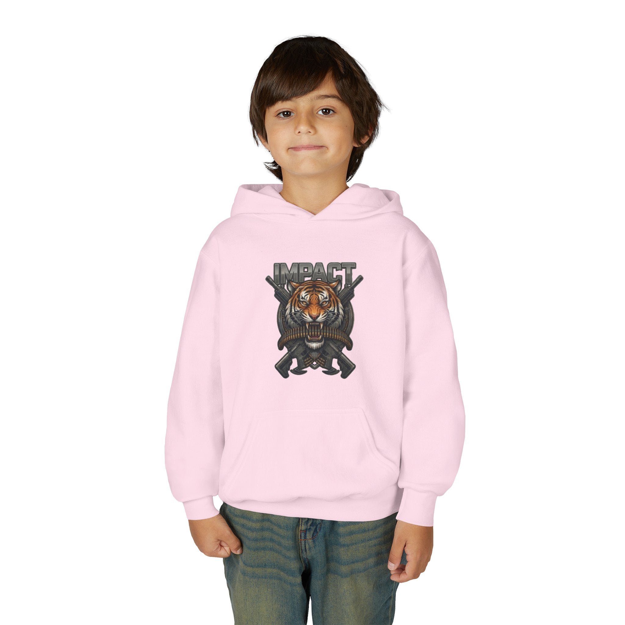 Impact Tiger Hoodie — Youth Graphic Hooded Sweatshirt