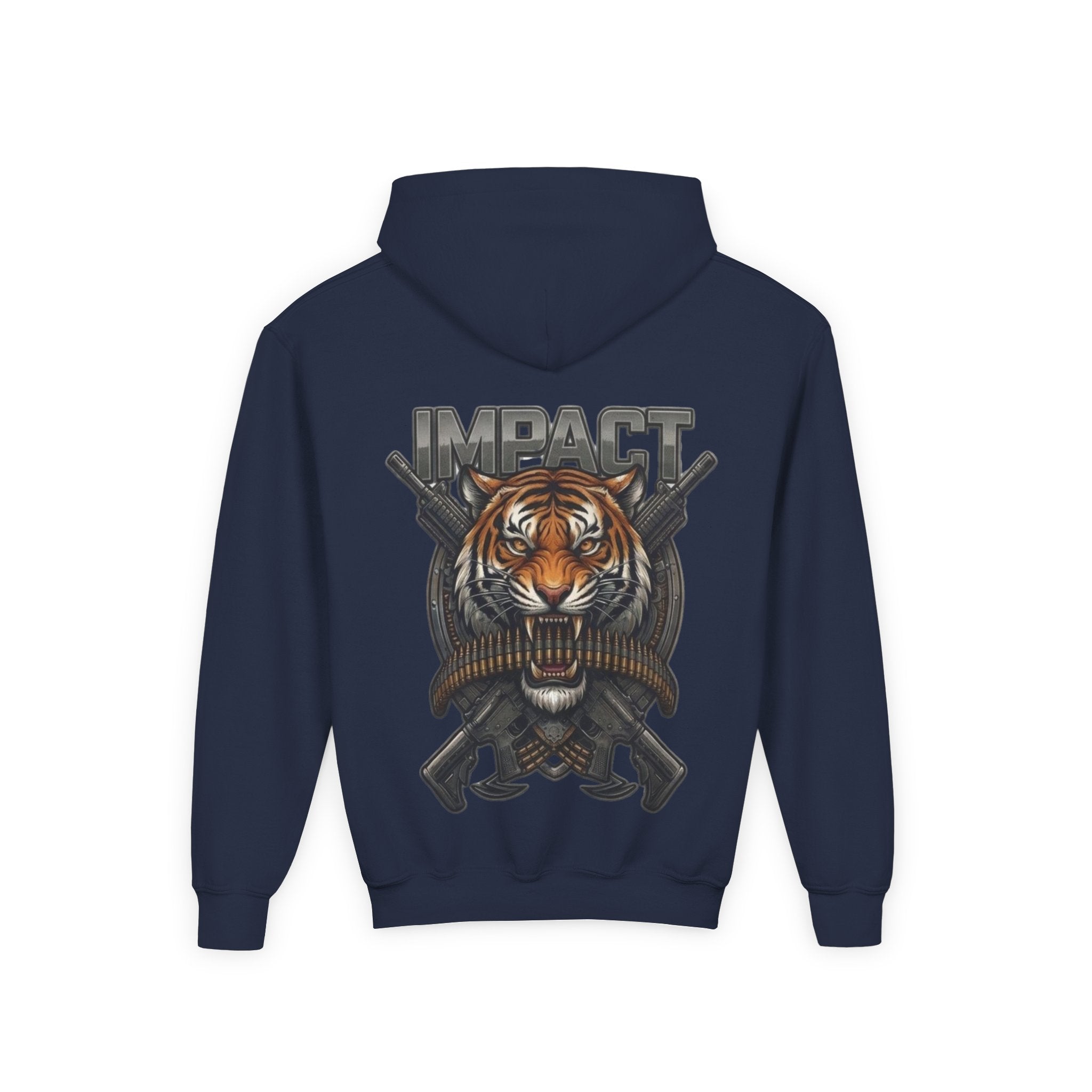 Impact Tiger Hoodie — Youth Graphic Hooded Sweatshirt