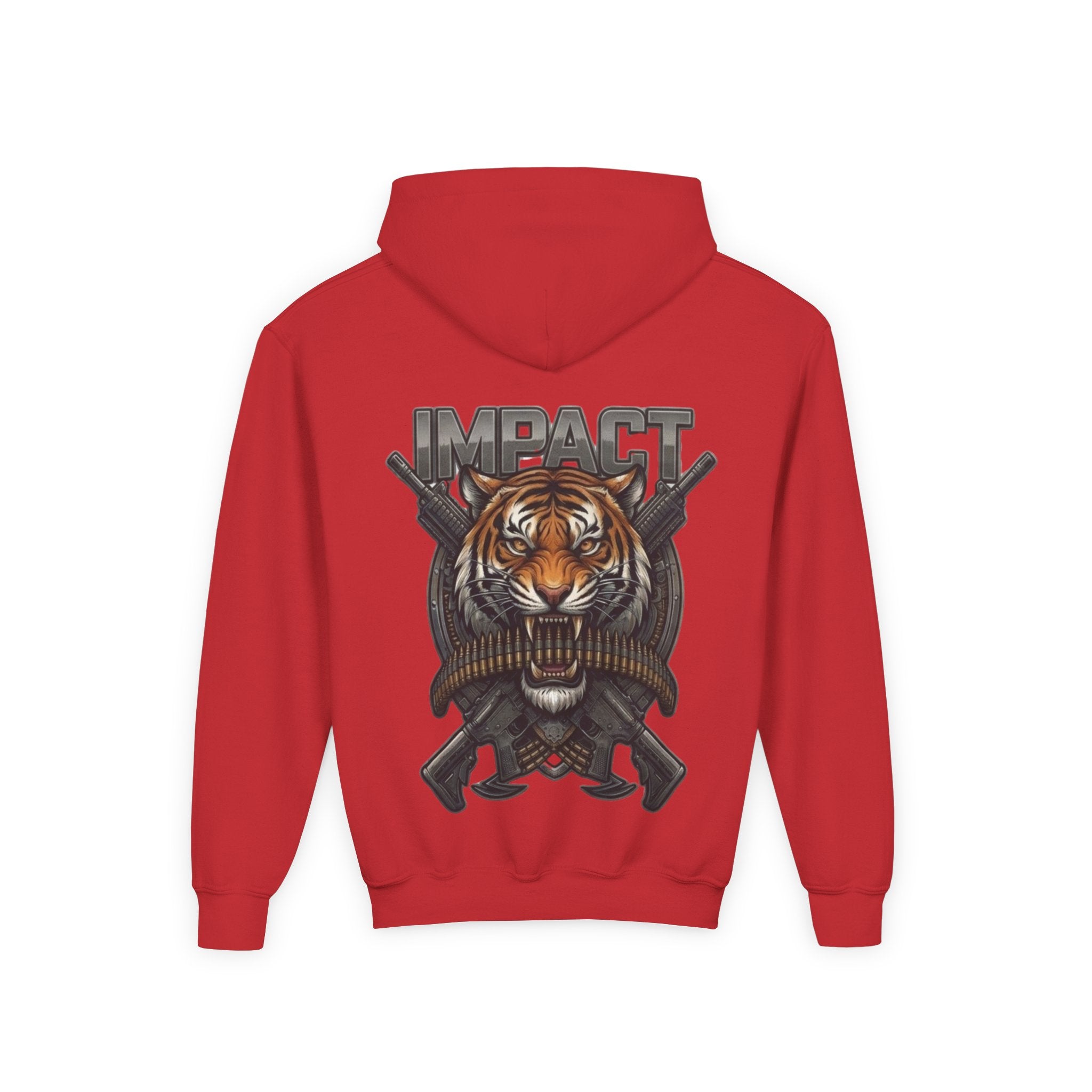 Impact Tiger Hoodie — Youth Graphic Hooded Sweatshirt