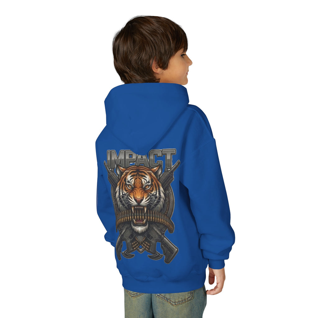 Impact Tiger Hoodie — Youth Graphic Hooded Sweatshirt