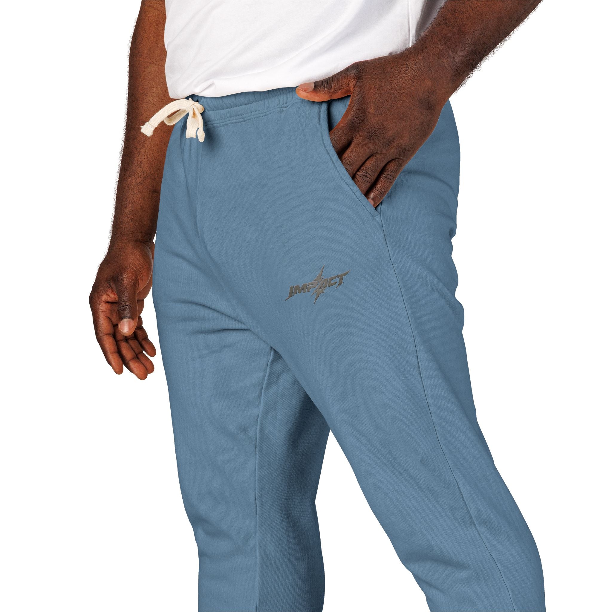 Fleece Sweatpants — Minimal Embroidered Pocket Joggers 100% COTTON
