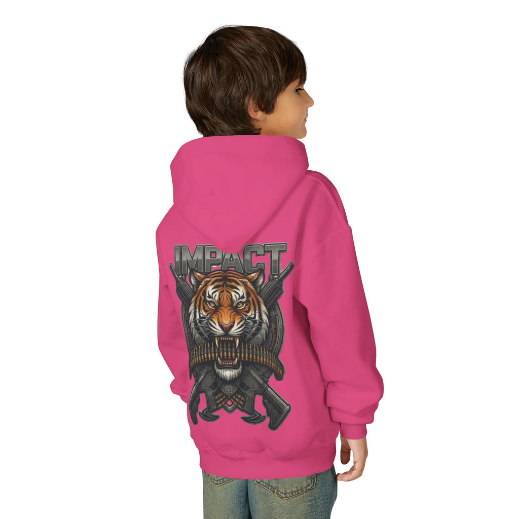 Impact Tiger Hoodie — Youth Graphic Hooded Sweatshirt