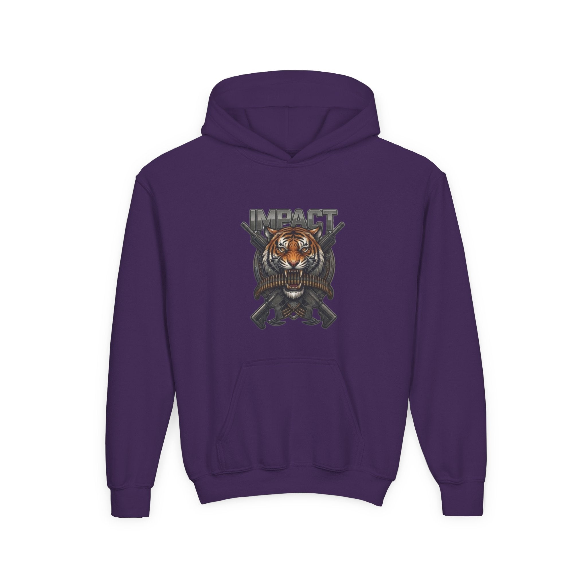Impact Tiger Hoodie — Youth Graphic Hooded Sweatshirt