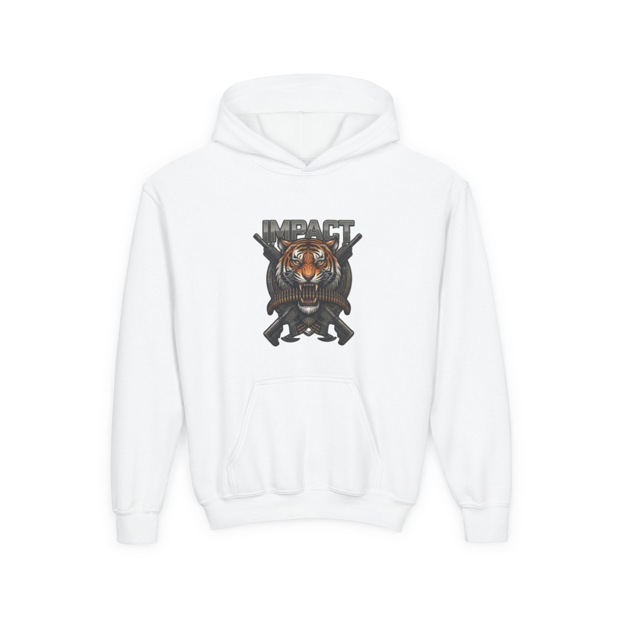 Impact Tiger Hoodie — Youth Graphic Hooded Sweatshirt