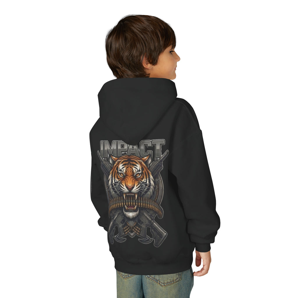 Impact Tiger Hoodie — Youth Graphic Hooded Sweatshirt