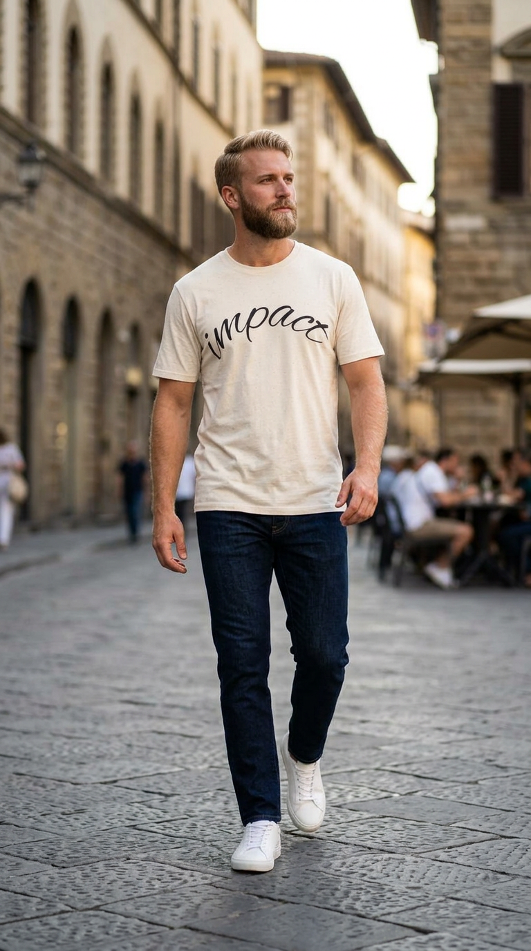 Impact Script T-Shirt Casual Inspirational Tee