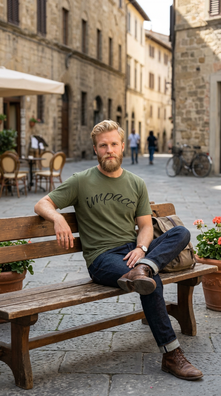 Impact Script T-Shirt Casual Inspirational Tee