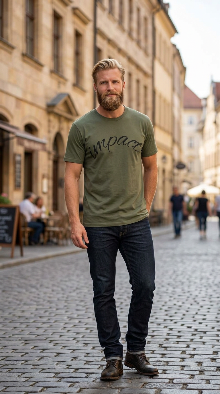 Impact Script T-Shirt Casual Inspirational Tee